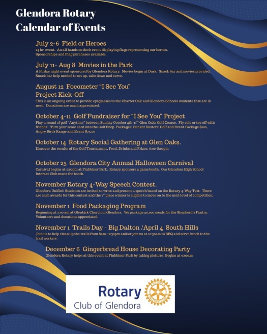 Rotary 2025-2026 Schedule Page 1